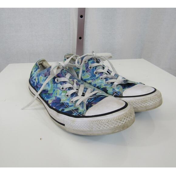 Converse Chuck Taylor All-Star Photo Real Low-Top Sneakers Blue Geometric US 9 - Picture 1 of 13